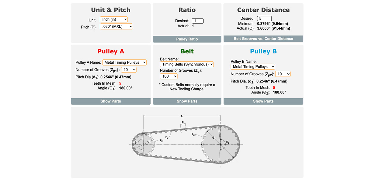 Center Distance Designer